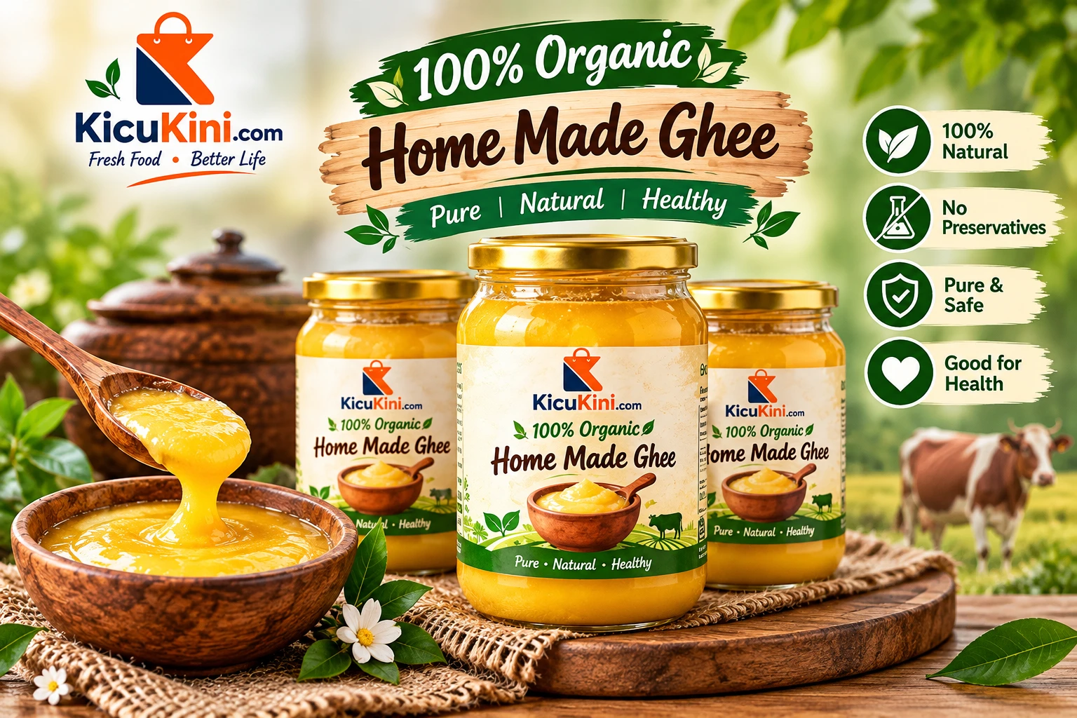 Organic Gawa Ghee – Pure Homemade Ghee