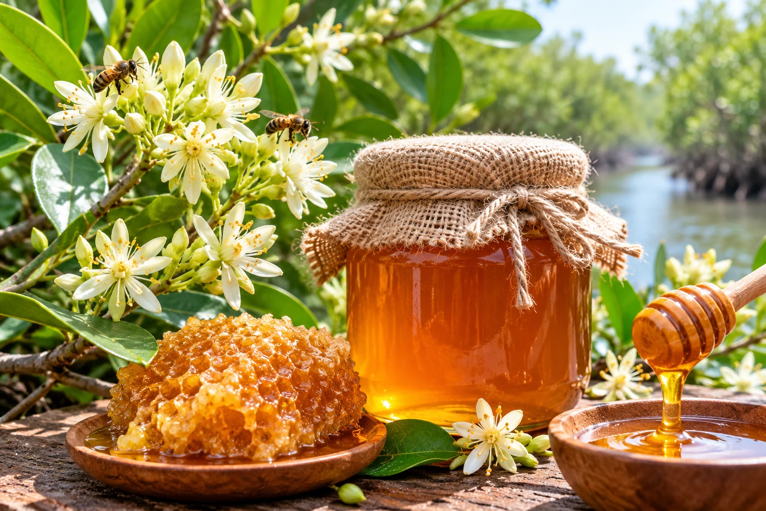 সুন্দরবনের খলিশা ফুলের মধু গাঁড় (চাক ভাঙা) – Kholisha Flower Honey 1KG