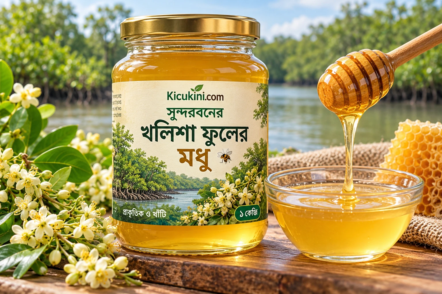 সুন্দরবনের খলিশা ফুলের প্রাকৃতিক মধু হালকা