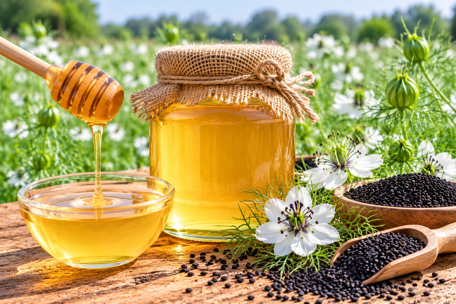 Kalojira Flower Honey (Light)কালোজিরা ফুলের হালকা মধু।